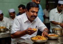 EPS eating Biriyani